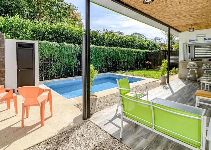 Pool & Entertaining Patio: Playa Carrillo * Puerto Carrillo